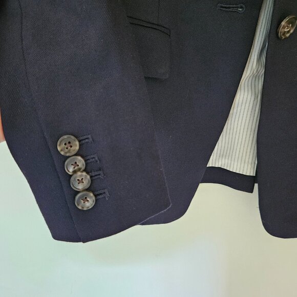 J. Crew Regent Blazer in Wool Flannel Wome's Sz 0 Navy Blue Academia Corporate - Picture 11 of 11